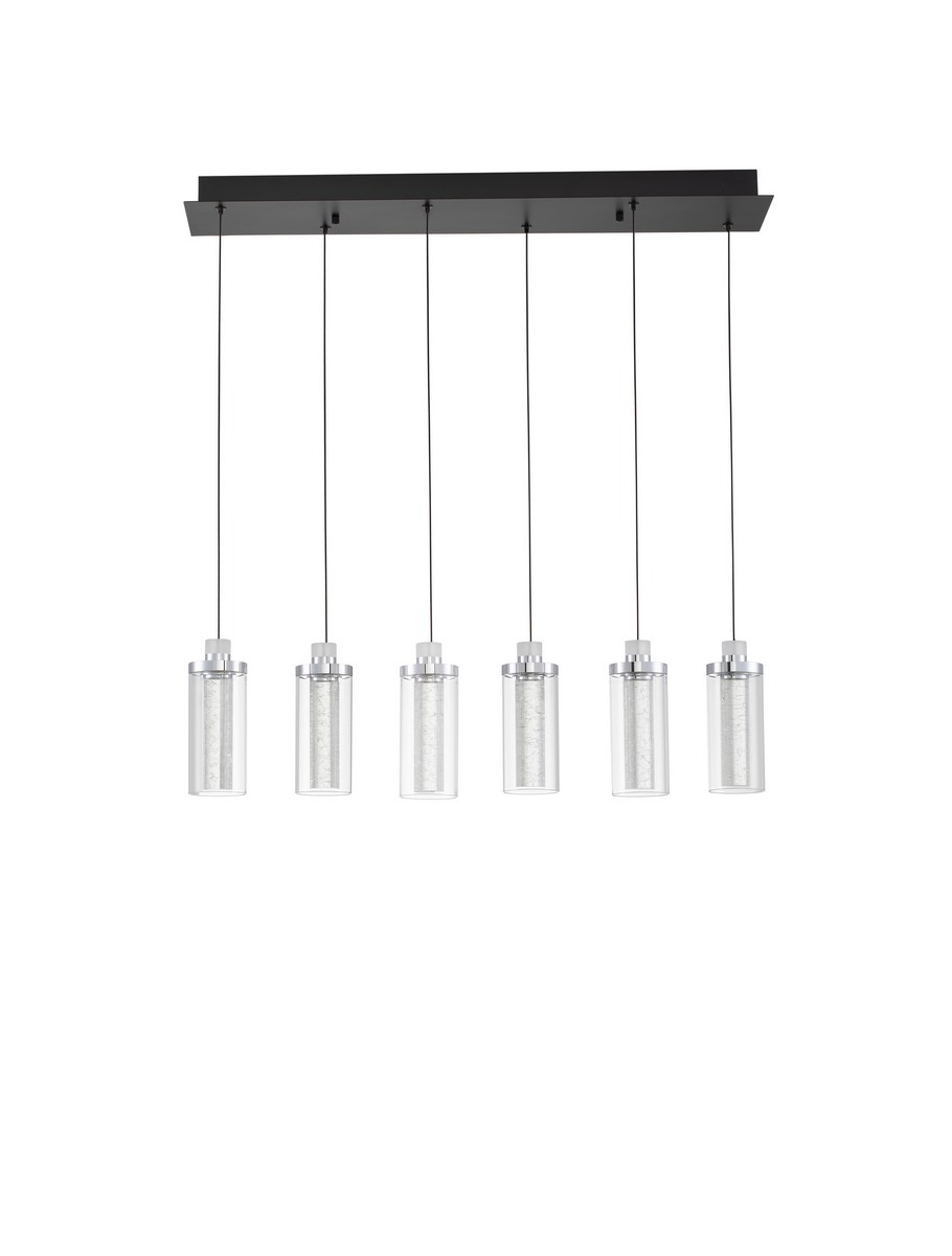 Luces Exclusivas JUAN Lampa Wisząca LED 44W 1292lm 3000K stal/aluminium/szkło czarny LE44219
