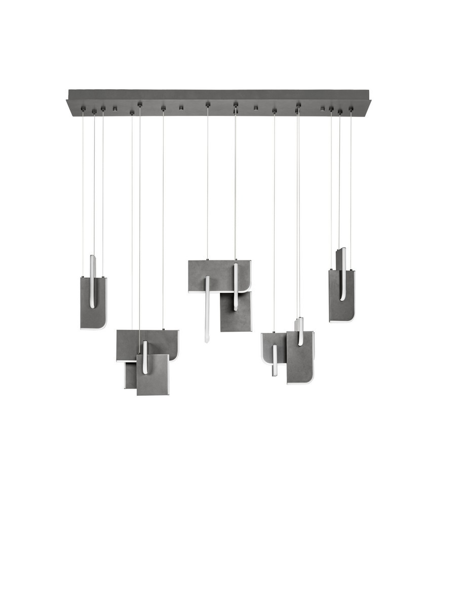 Luces Exclusivas ALBAIDA Lampa Wisząca LED 20W 796lm 2700K metal/akryl szary i odcienie szarości LE45727