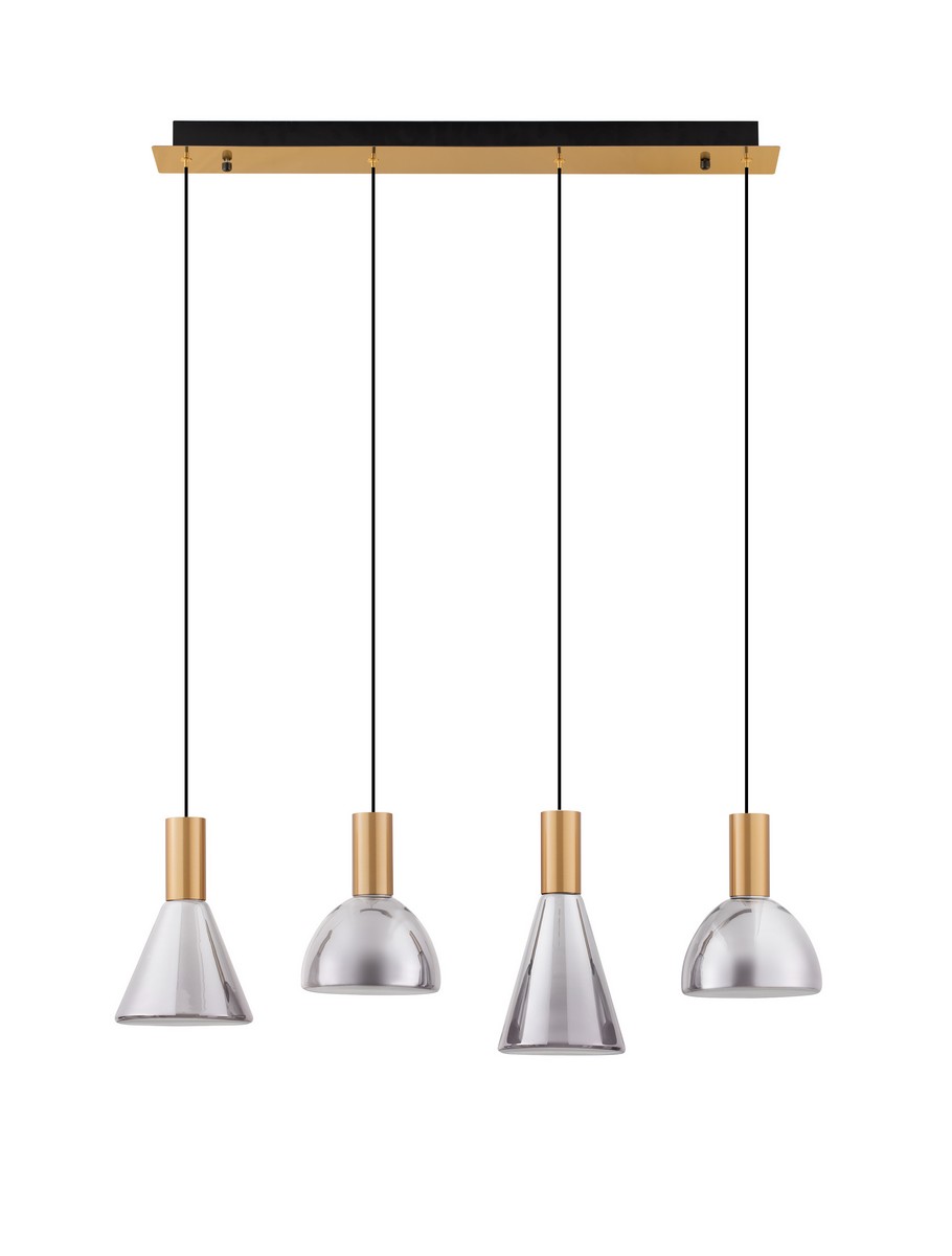 Luces Exclusivas SARDUNO Lampa Wisząca LED 27W 640lm 3000K metal/szkło złoty i odcienie złota LE45140