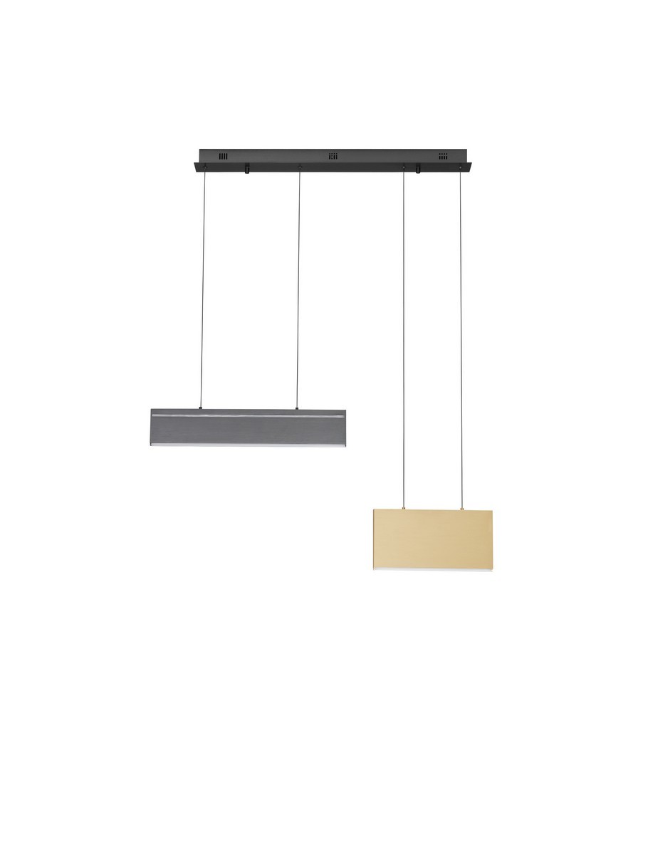Luces Exclusivas ARANDA Lampa Wisząca LED 7W 385lm 3000K stal/aluminium/akryl złoty i odcienie złota LE45829