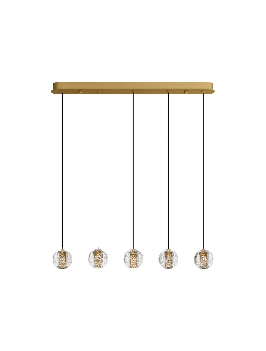 Luces Exclusivas CUYO Lampa Wisząca LED 16W 832lm 3000K metal złoty i odcienie złota LE44720