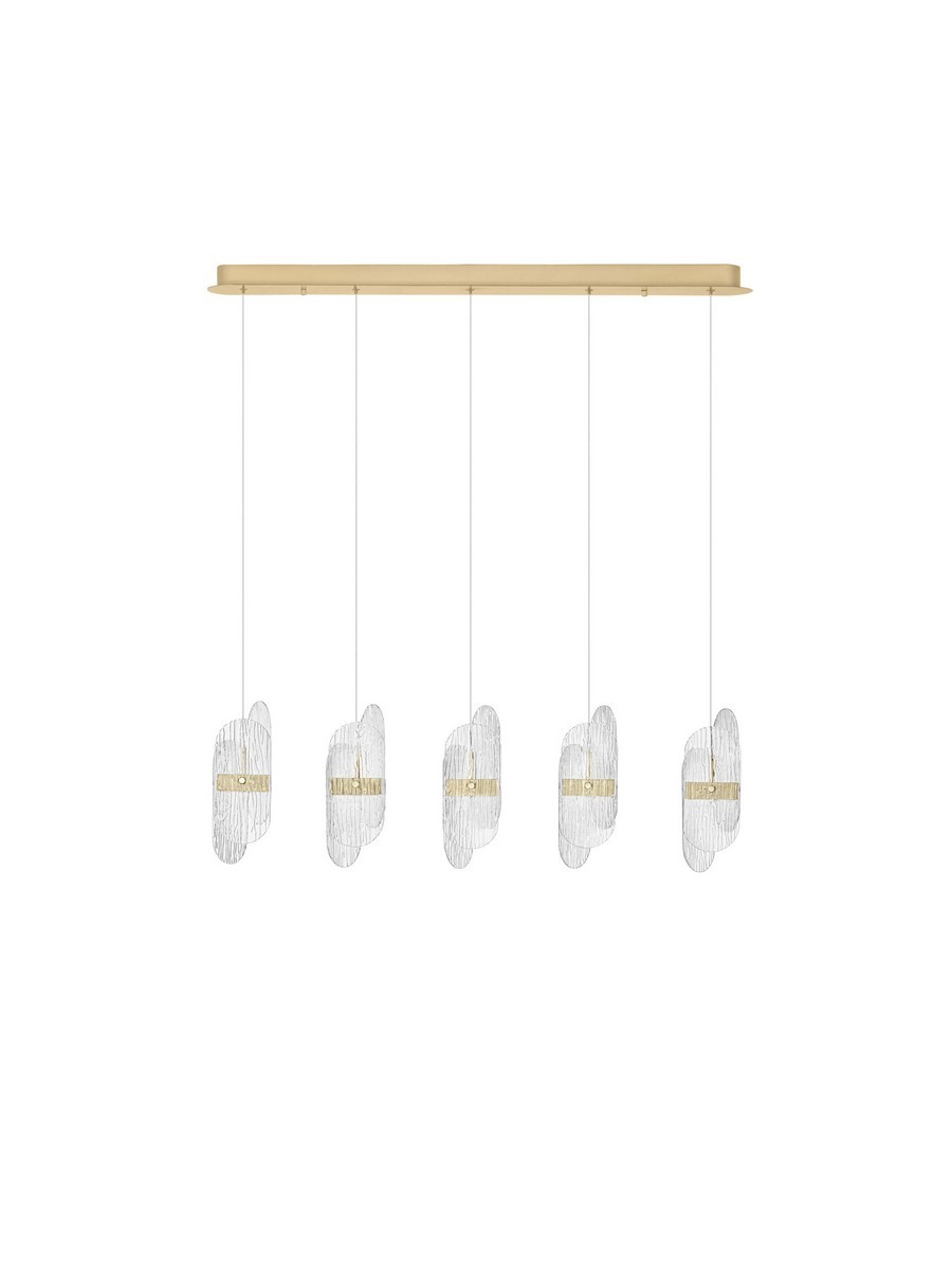 Luces Exclusivas BOSSOST Lampa Wisząca LED 34W 2595lm 2700K metal/szkło złoty i odcienie złota LE45959
