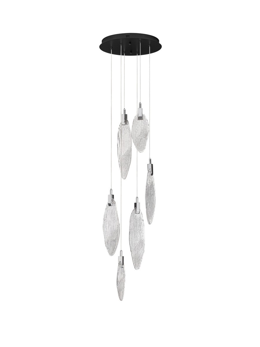 Luces Exclusivas ROALES Lampa Wisząca LED 14W 412lm 3000K stal/szkło czarny LE46144