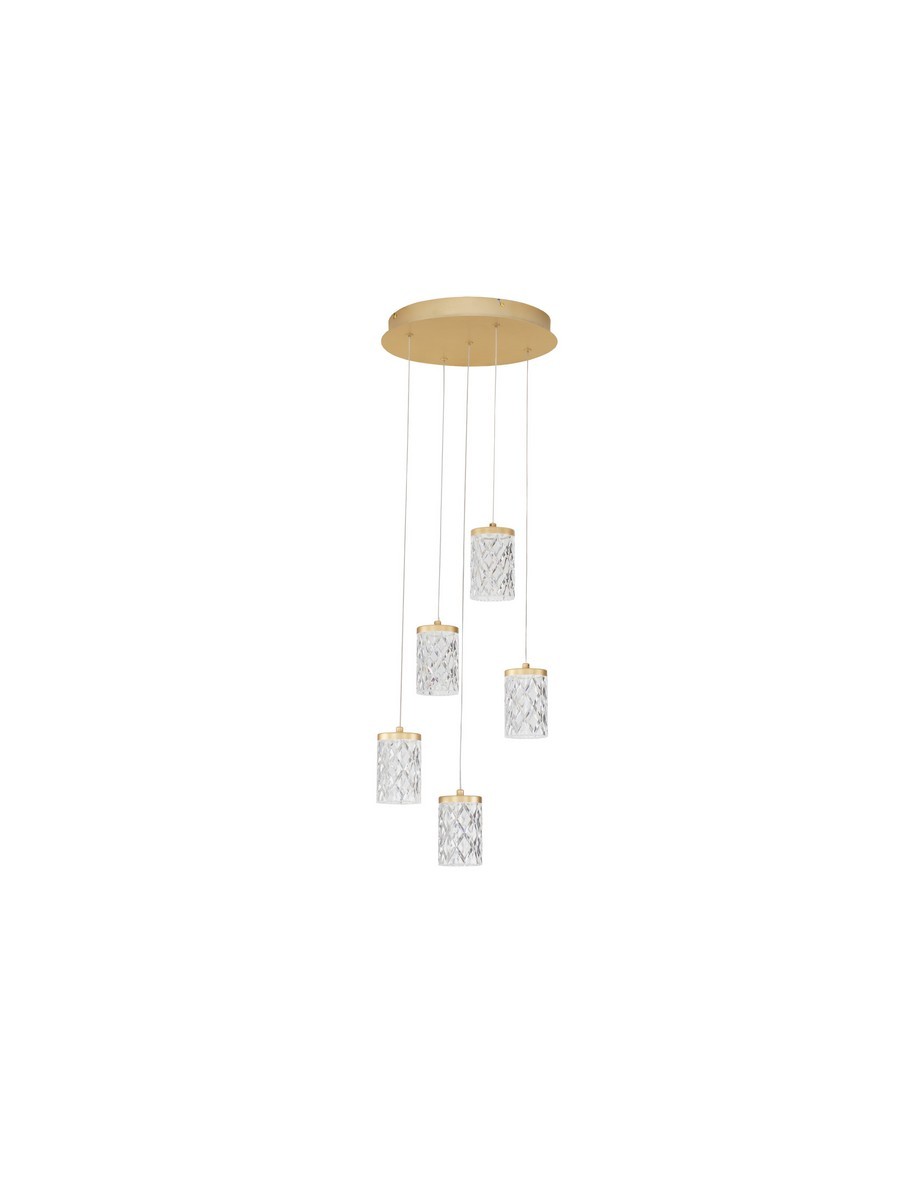 Luces Exclusivas MURO Lampa Wisząca LED 35W 1925lm 3000K stal/aluminium/akryl złoty i odcienie złota LE46122