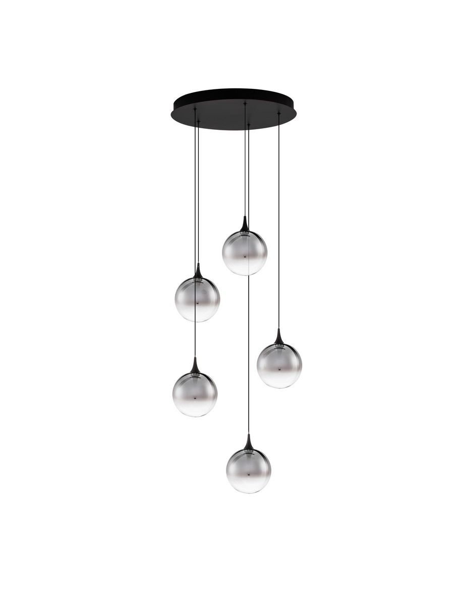 Luces Exclusivas LURVELA Lampa Wisząca ø 50cm LED 20W 1125lm 3000K metal/szkło szary i odcienie szarości LE45130