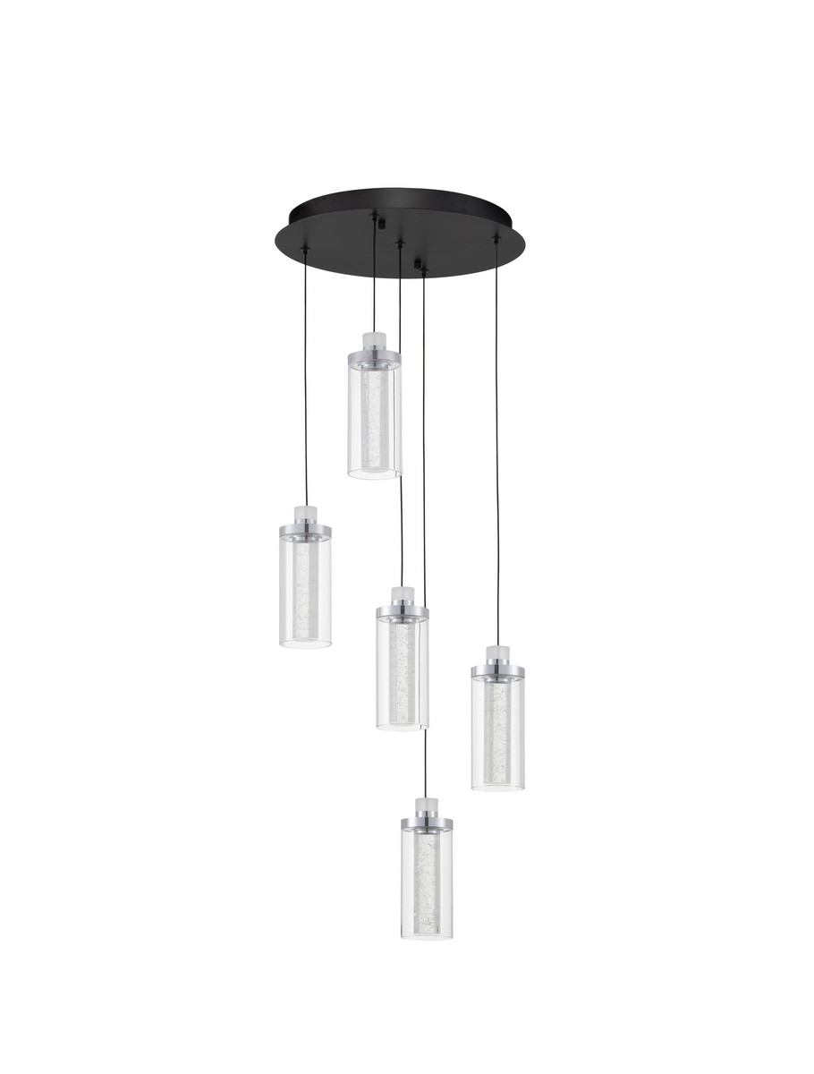 Luces Exclusivas JUAN Lampa Wisząca ø 38cm LED 38W 1254lm 3000K stal/aluminium/szkło czarny LE44218