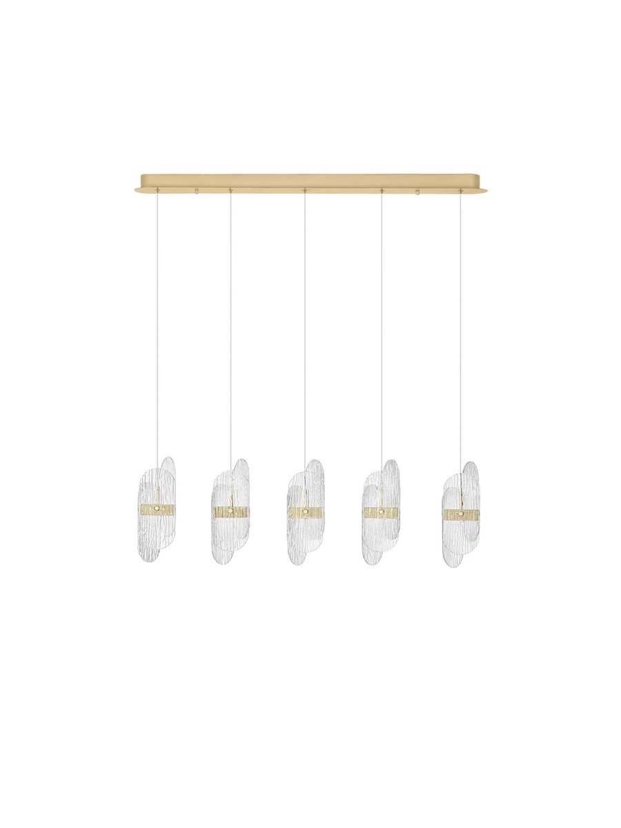 Luces Exclusivas BOSSOST Lampa Wisząca LED 34W 2595lm 3000K metal/szkło złoty i odcienie złota LE45958