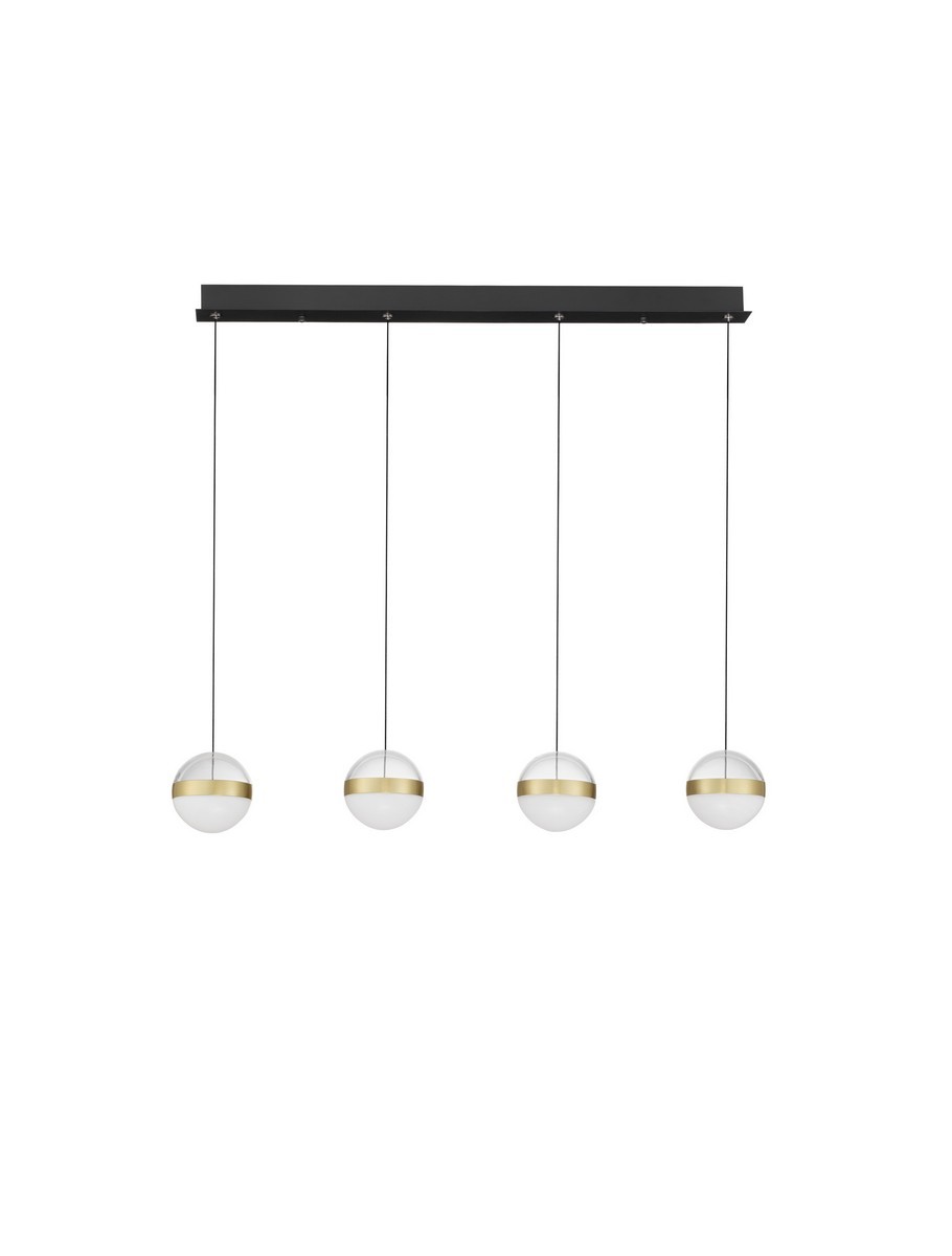 Luces Exclusivas ARTEIXO Lampa Wisząca LED 36W 1592lm 3000K stal/szkło/akryl złoty i odcienie złota LE45875