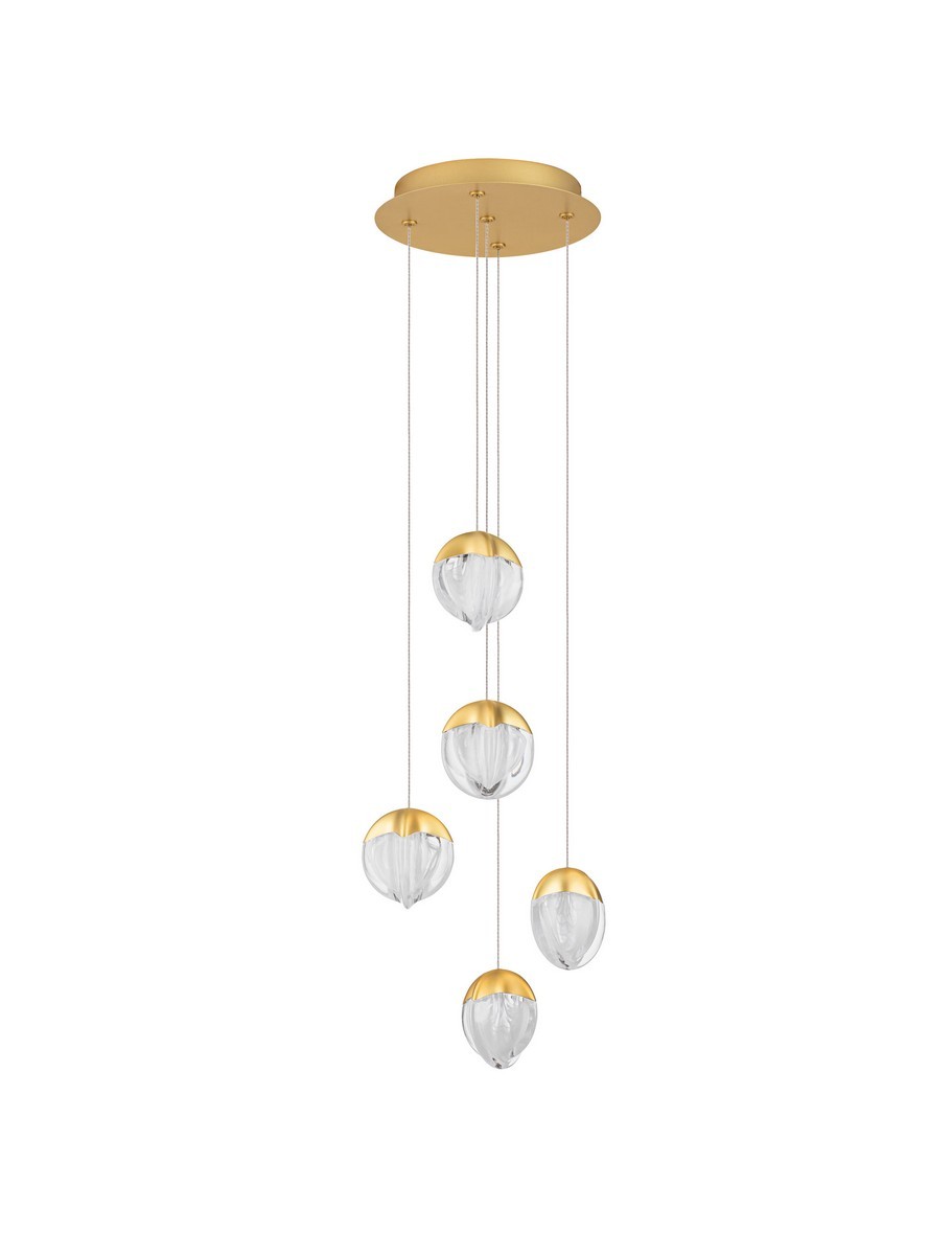 Luces Exclusivas ALCUDIA Lampa Wisząca LED 25W 1575lm 3000K aluminium/szkło złoty i odcienie złota LE45756