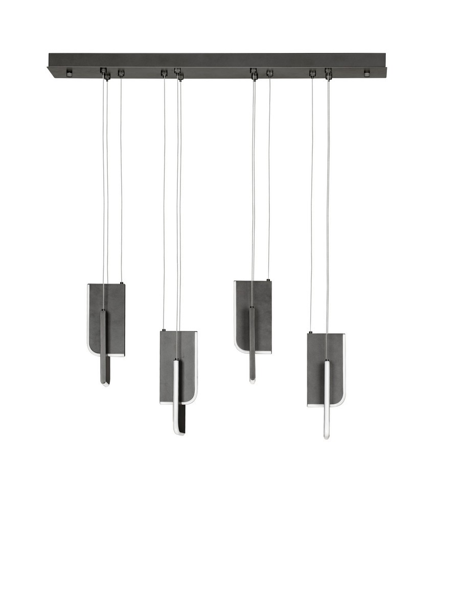 Luces Exclusivas ALBAIDA Lampa Wisząca LED 36W 1676lm 3000K metal szary i odcienie szarości LE45728
