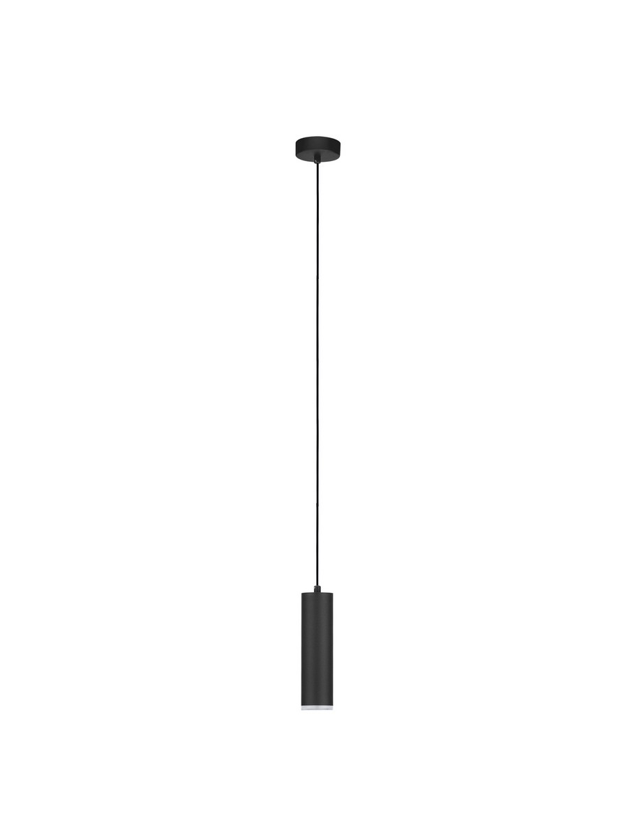 Luces Exclusivas ZENFARO Lampa Wisząca ø 5,5cm GU10 aluminium/akryl czarny LE45669