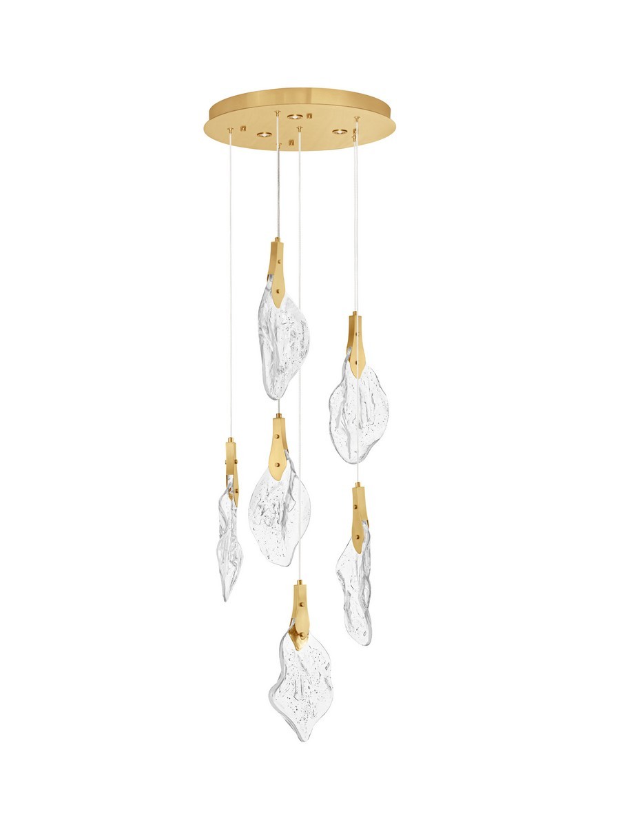 Luces Exclusivas ADEJE Lampa Wisząca LED 24W 812lm 3000K stal/szkło złoty i odcienie złota LE45702