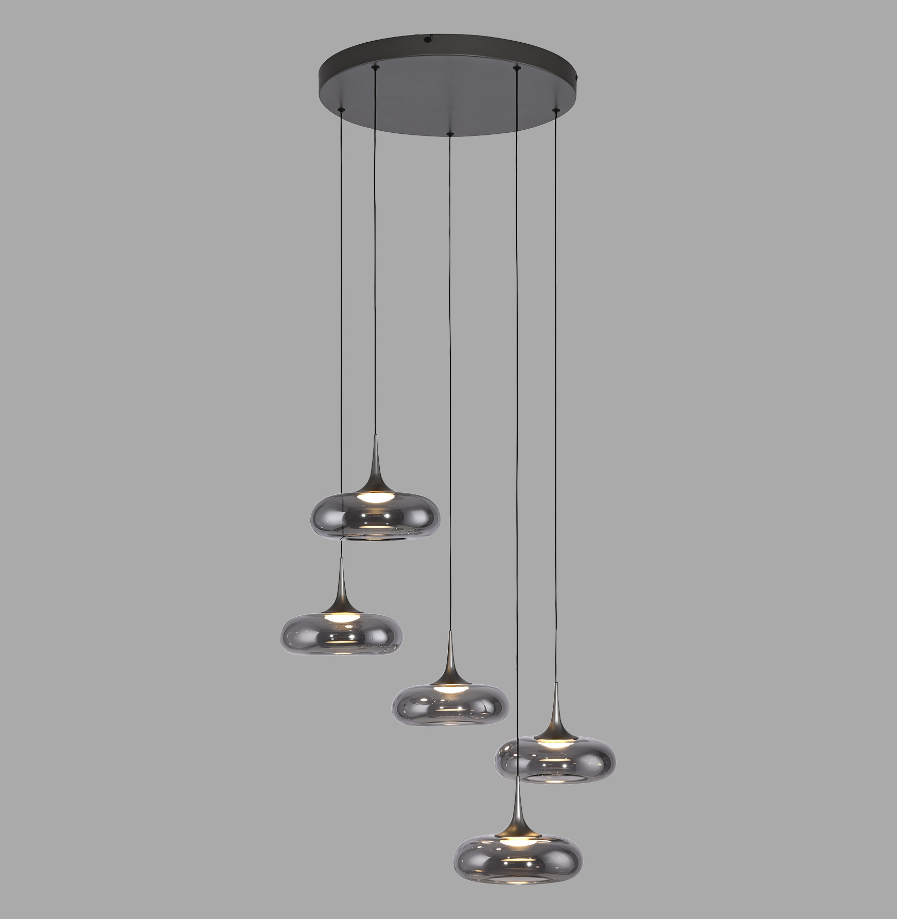 Paul Neuhaus Posh Lampa Wisząca Szara 15694-15