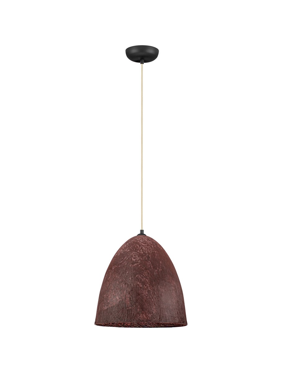 Luces Exclusivas TALVORA Lampa Wisząca ø 36cm E27 jedwab/papier/metal czerwony LE45312