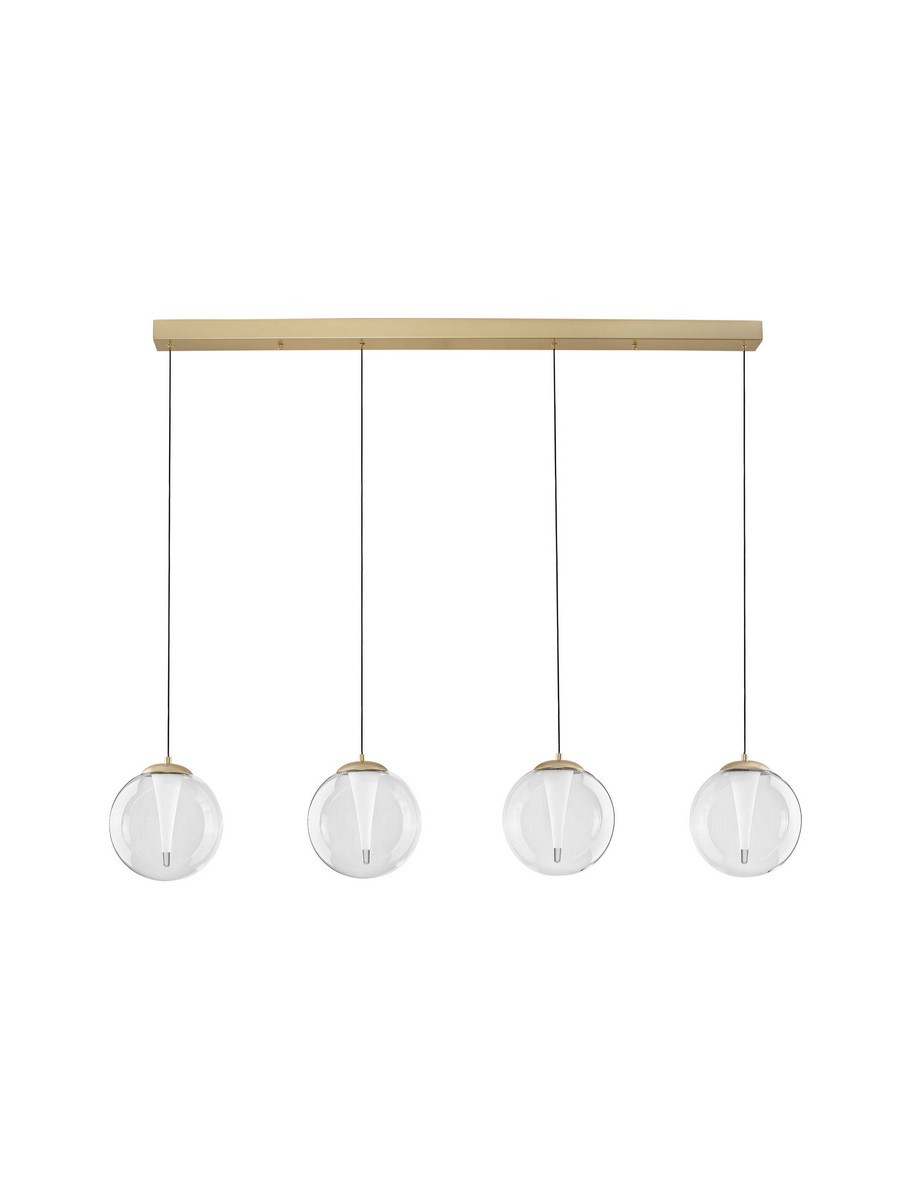 Luces Exclusivas HUALMAY Lampa Wisząca LED 25W 1765lm 3000K metal/szkło złoty i odcienie złota LE44833