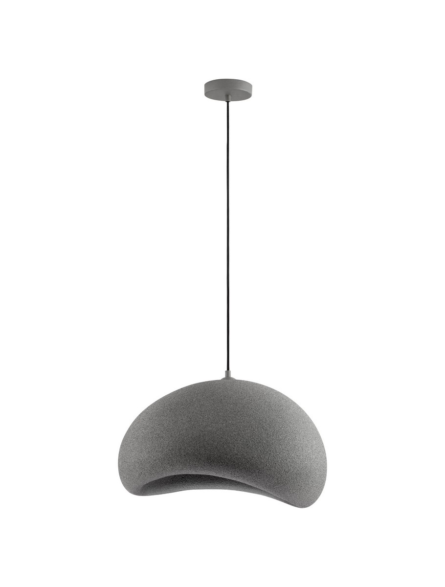 Luces Exclusivas PALINZA Lampa Wisząca E27 poliuretan/żywica szary i odcienie szarości LE45320