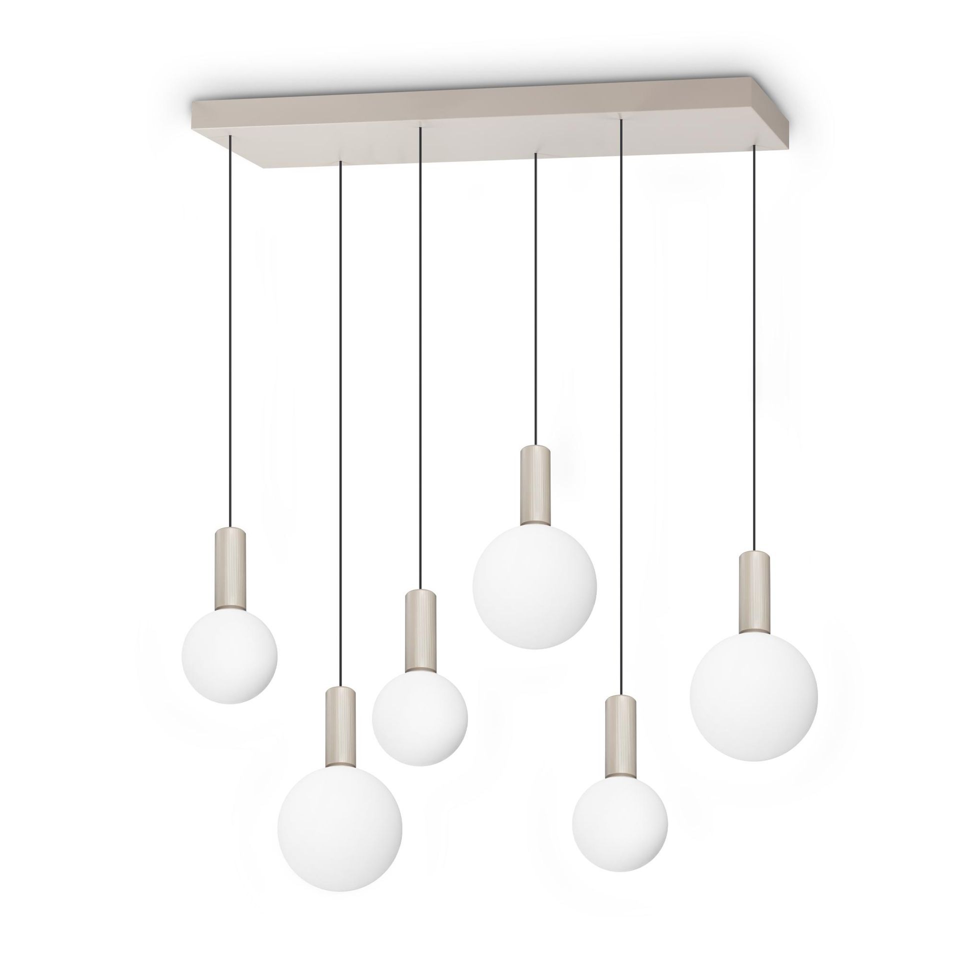 Ideal Lux Lampa Wisząca ODEON SP6 LINEAR Biały/Szary 349220