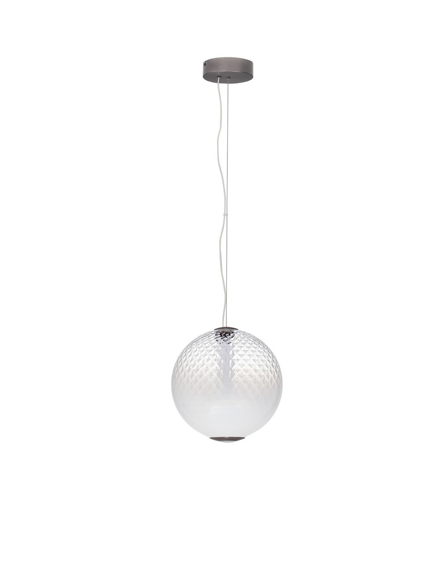 Luces Exclusivas CORVELA Lampa Wisząca ø 30cm LED 20W 1200lm 3000K metal/szkło szary i odcienie szarości LE45173