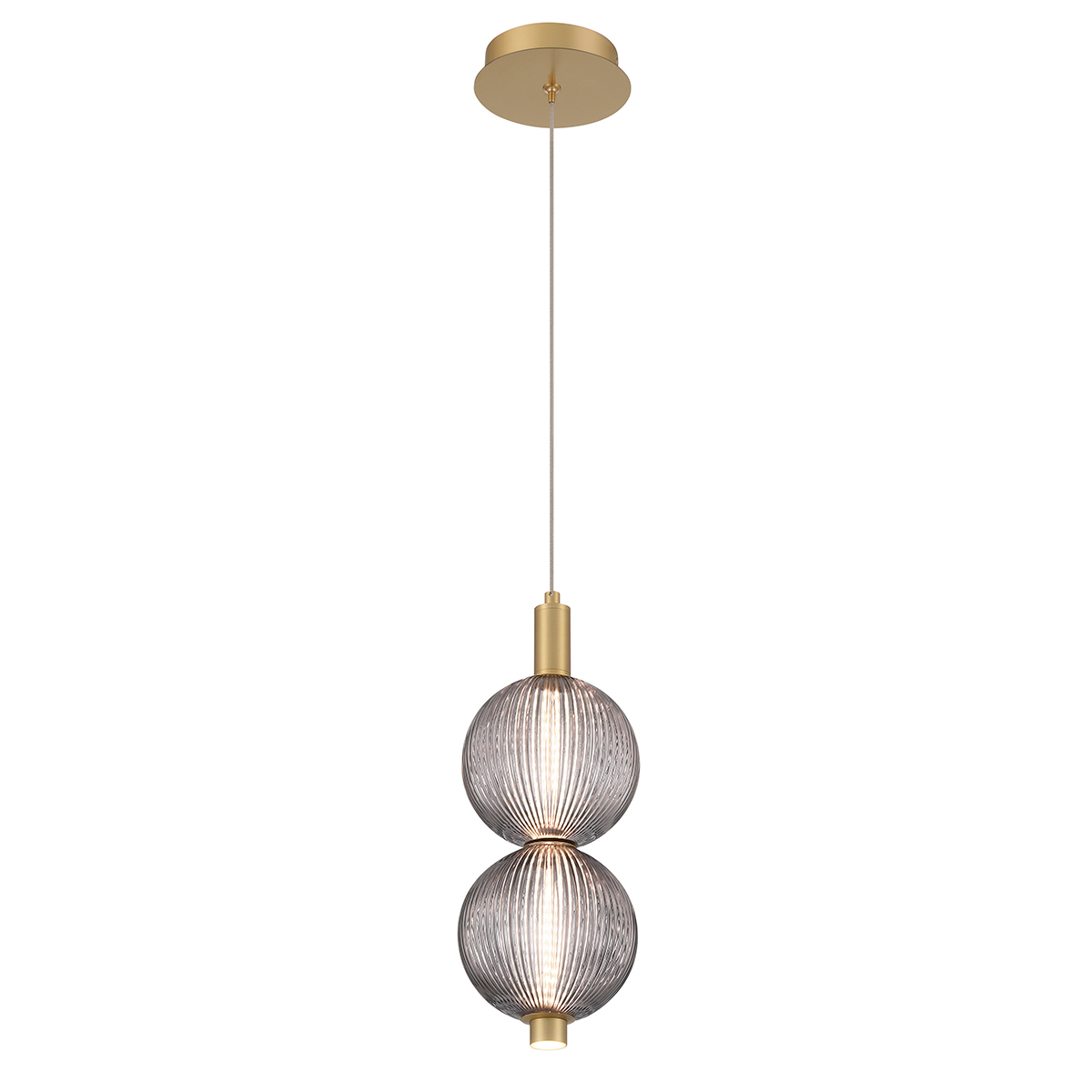 Quintiesse Mała lampa wisząca Palmas - 2 źródła światła - Szczotkowane złoto Elstead Lighting QN-PALMAS-2MP-BG