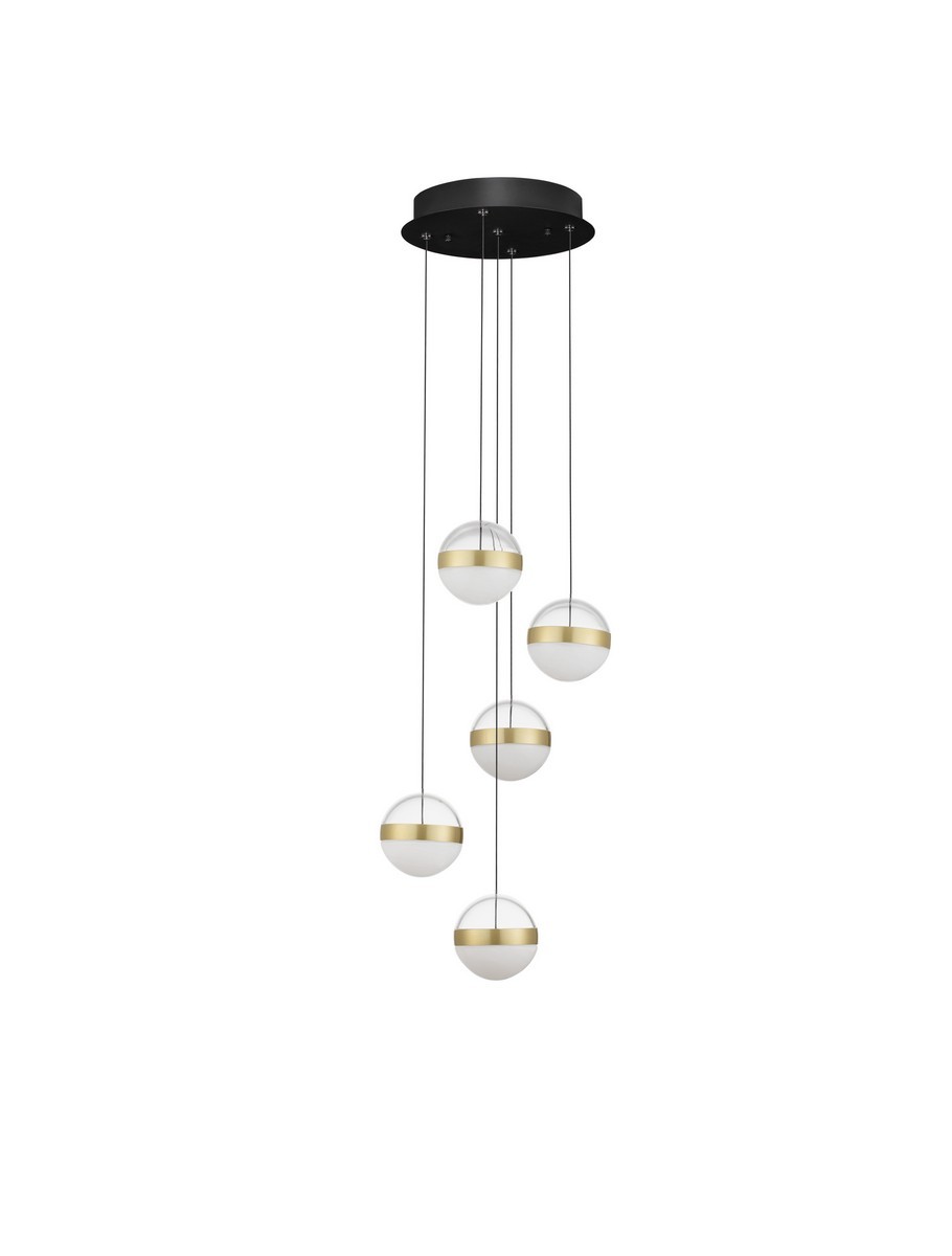 Luces Exclusivas ARTEIXO Lampa Wisząca LED 45W 1990lm 3000K stal/szkło/akryl złoty i odcienie złota LE45874