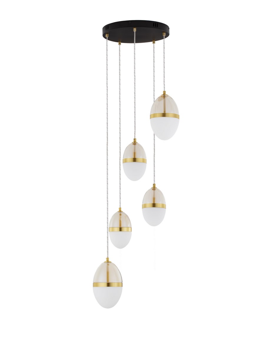 Luces Exclusivas ARENA Lampa Wisząca ø 45cm LED 59W 6112lm 3000K szkło/metal złoty i odcienie złota LE44331