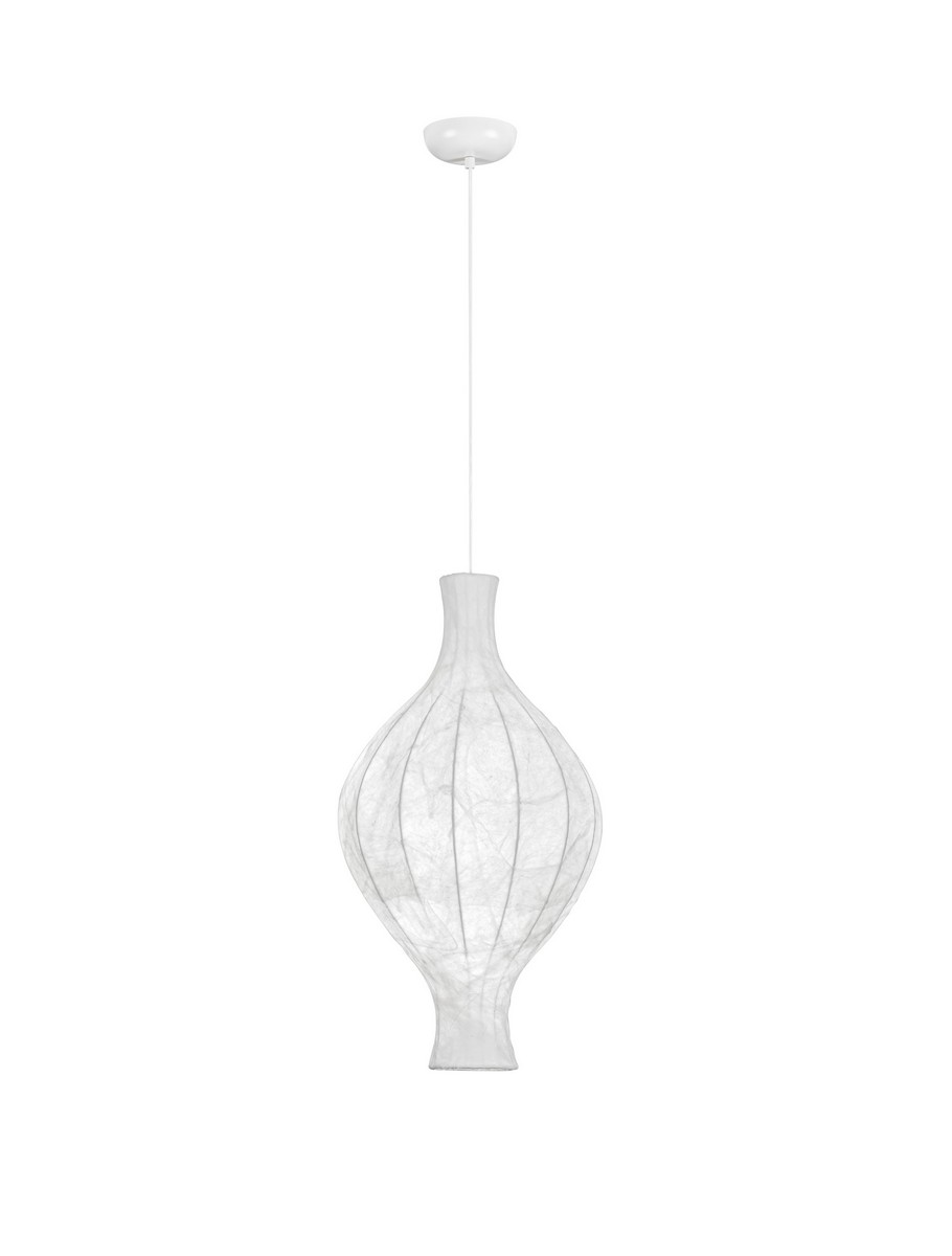 Luces Exclusivas NERELDO Lampa Wisząca ø 35cm E27 jedwab/metal biały LE45308