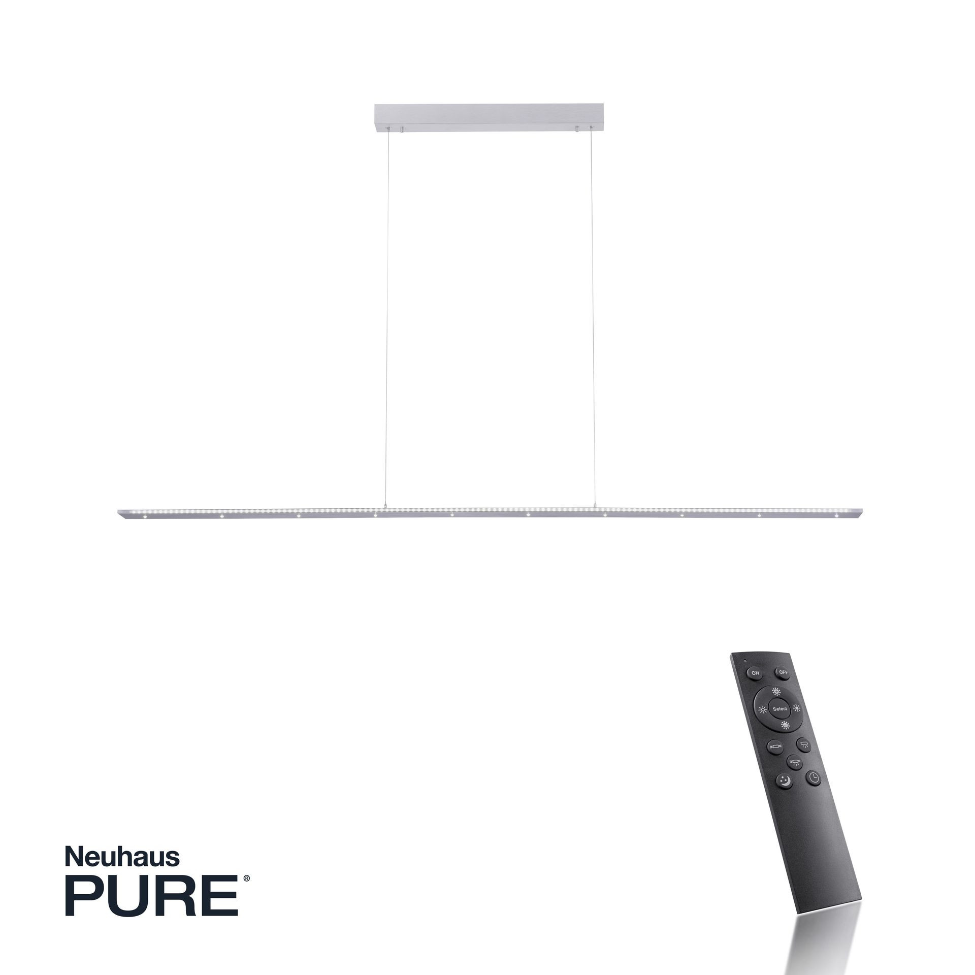 Paul Neuhaus Pure-Cosmo Lampa Wisząca Sterowana Pilotem Zmiana Barwy Światło Góra+Dół Aluminium 2533-95
