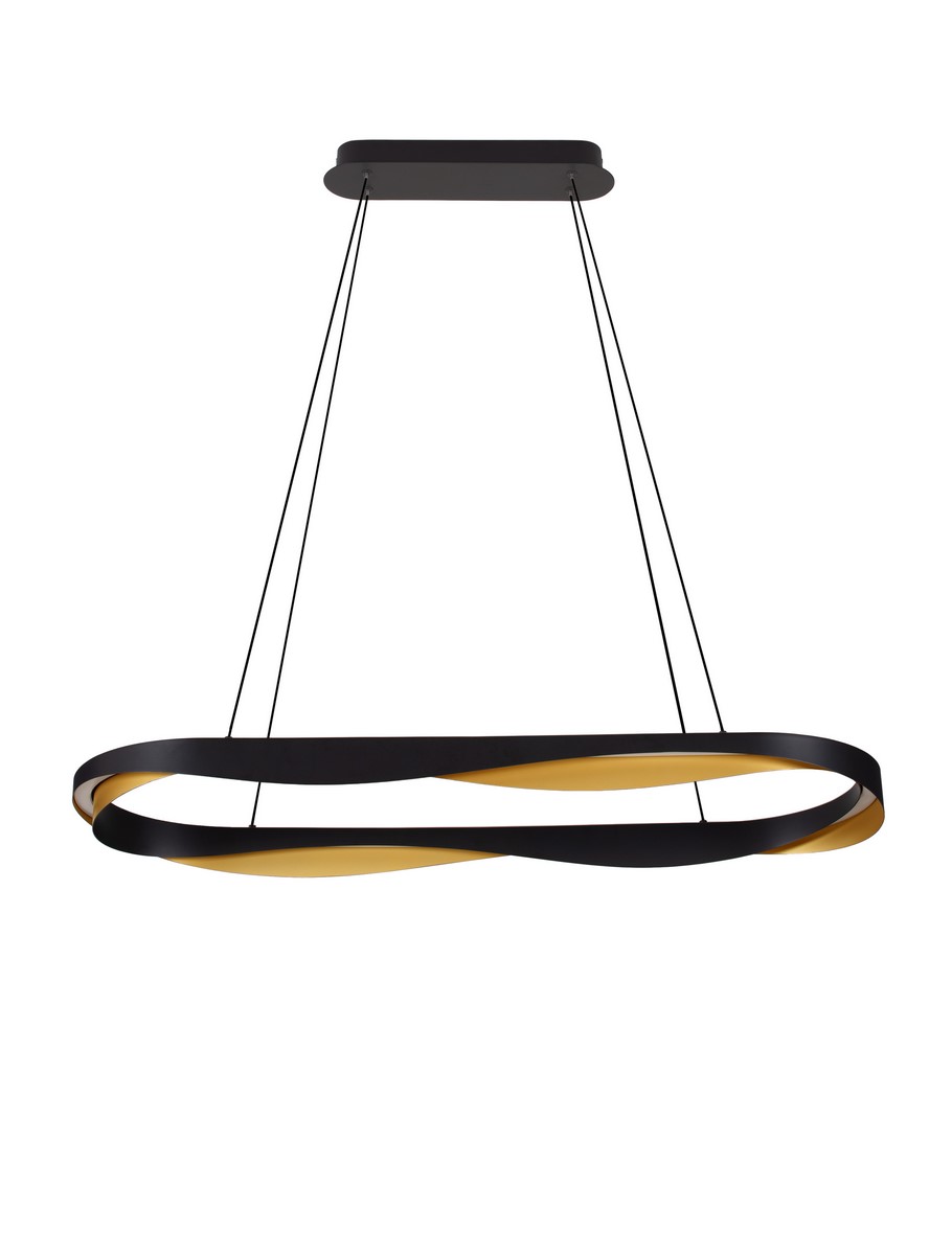 Luces Exclusivas PATAPO Lampa Wisząca LED 62W 3093lm 3000K aluminium czarny LE44461