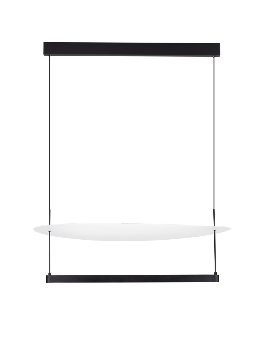 Luces Exclusivas TIRAQUE Lampa Wisząca LED 55W 3600lm 2700K aluminium czarny LE44634
