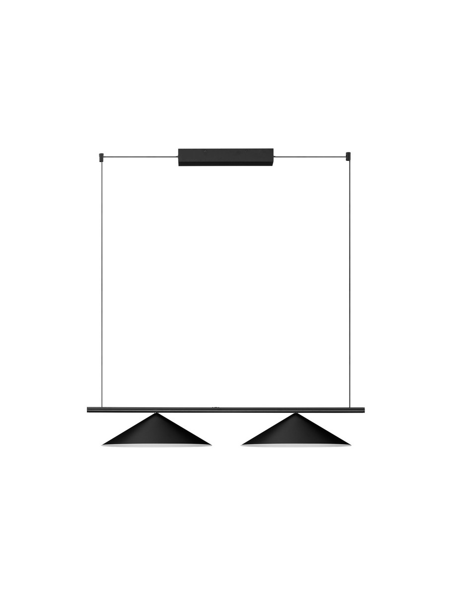 Luces Exclusivas ZOLBINO Lampa Wisząca LED 24W 1841lm 3000K aluminium/stal czarny LE45423