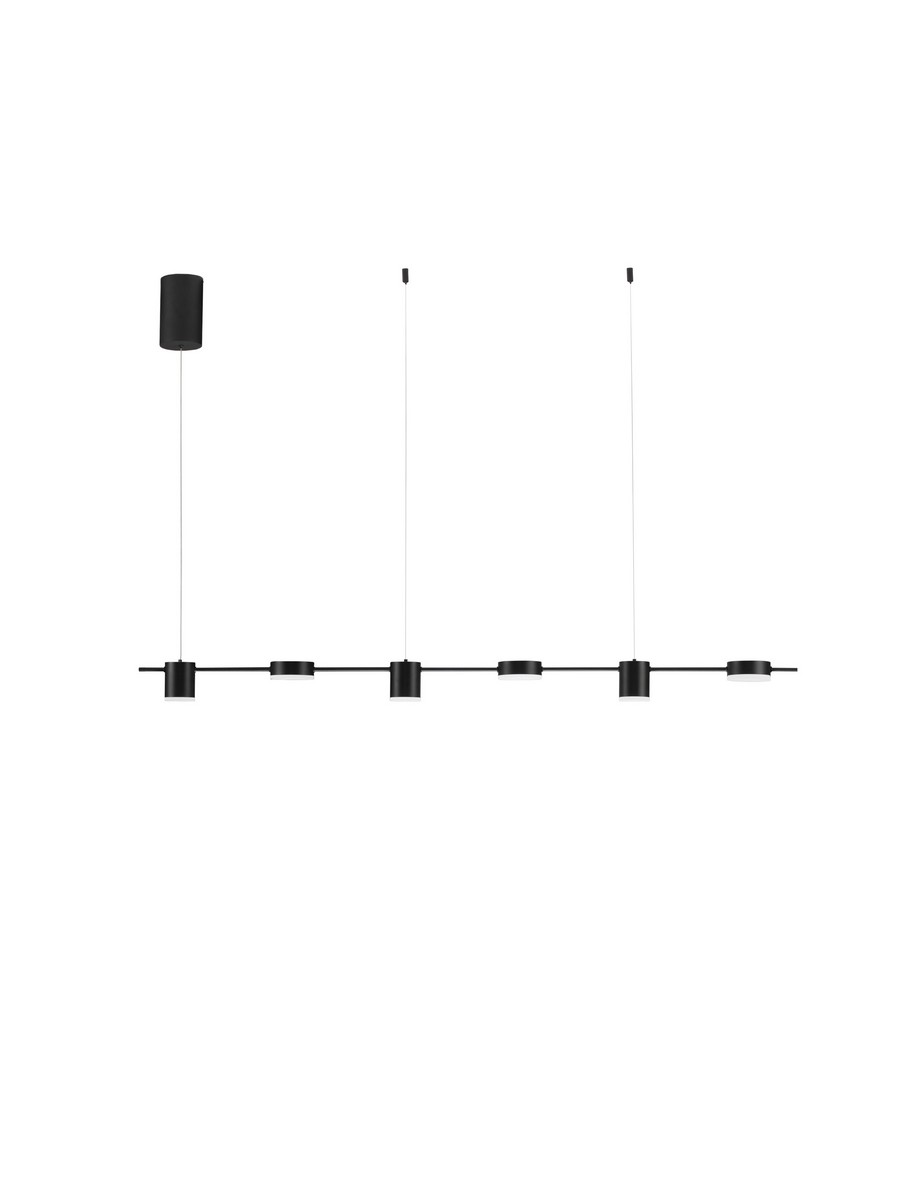 Luces Exclusivas ORELVIO Lampa Wisząca LED 29W 1956lm 2700-3000-4000K stal/aluminium/akryl czarny LE45435