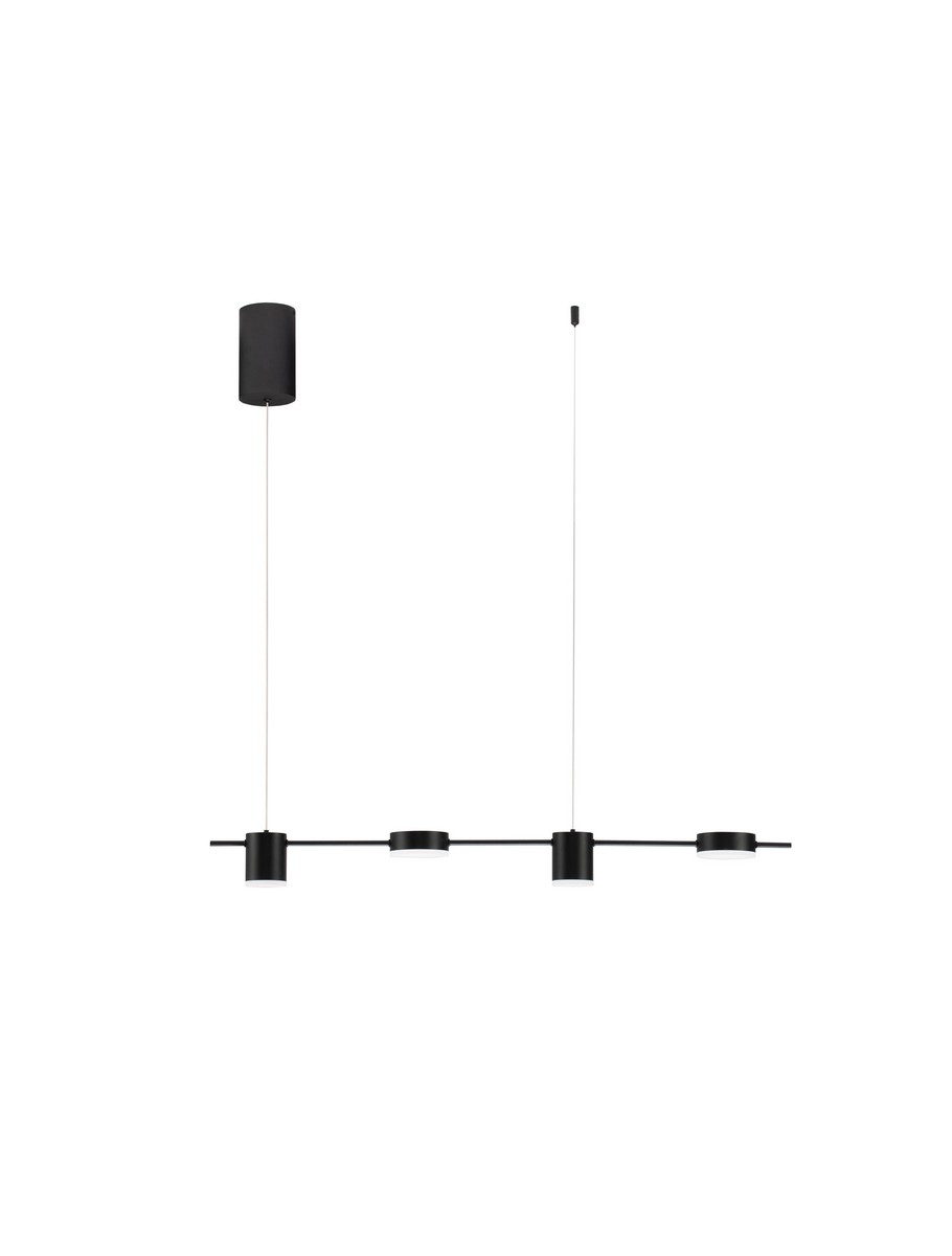 Luces Exclusivas ORELVIO Lampa Wisząca LED 20W 1418lm 2700-3000-4000K stal/aluminium/akryl czarny LE45434