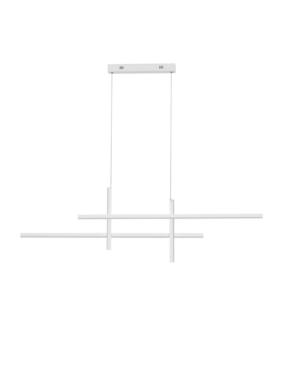 Luces Exclusivas FORENZO Lampa Wisząca LED 40W 1200lm 3200K aluminium/akryl/stal biały LE45481
