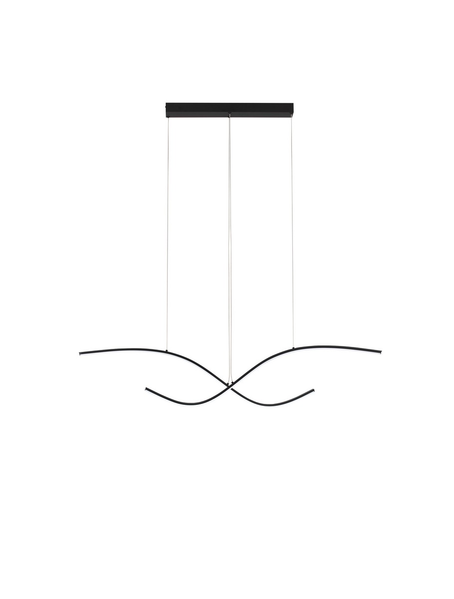 Luces Exclusivas CIRVELA Lampa Wisząca LED 27W 1145lm 2700-3000-4000K stal/aluminium/silikon czarny LE45485