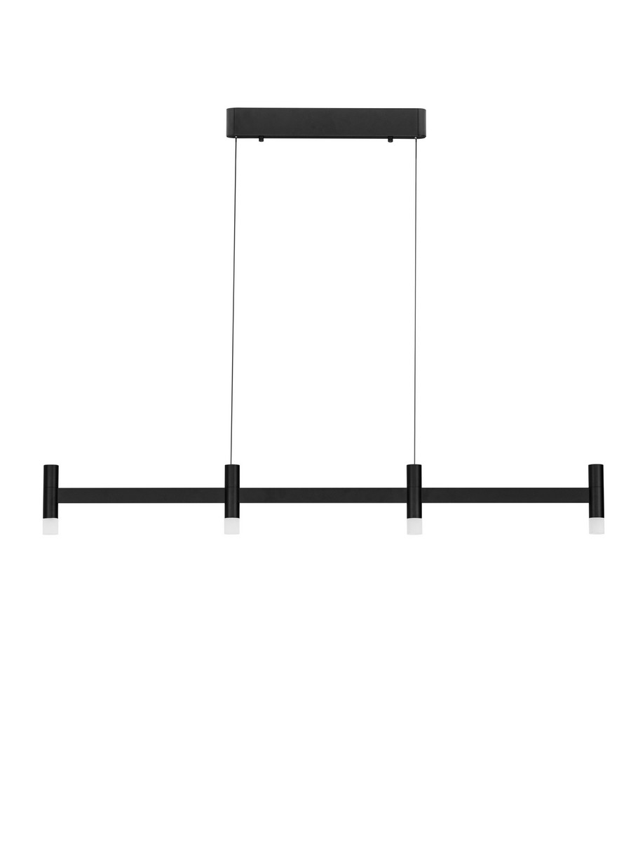 Luces Exclusivas CORVETA Lampa Wisząca LED 17W 1364lm 2700K aluminium/akryl czarny LE45428
