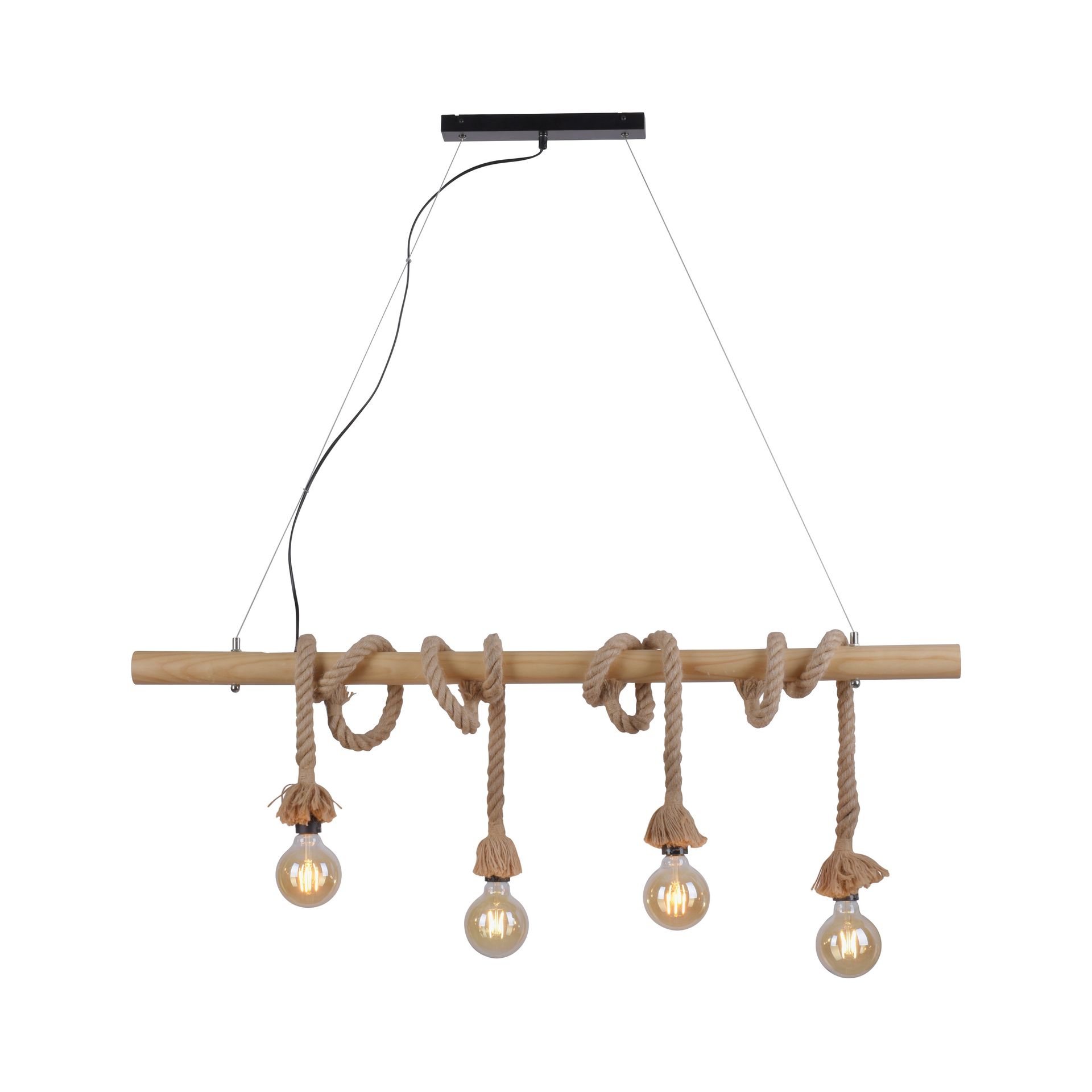 Paul Neuhaus Rope Lampa Wisząca 15483-18 Czarny 15483-18