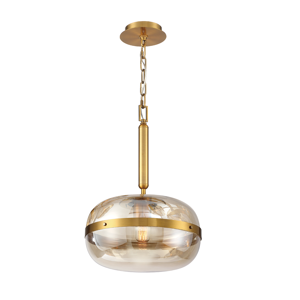 Quintiesse Lampa wisząca Nottingham - 1 źródło światła - Antyczny mosiądz Elstead Lighting QN-NOTTINGHAM-1P-AB