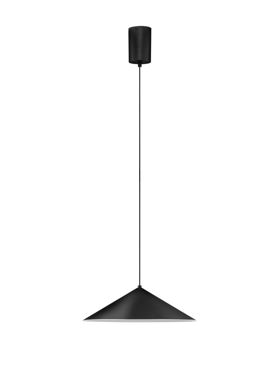 Luces Exclusivas ZOLBINO Lampa Wisząca ø 39,5cm LED 12W 767lm 3000K aluminium/stal czarny LE45422