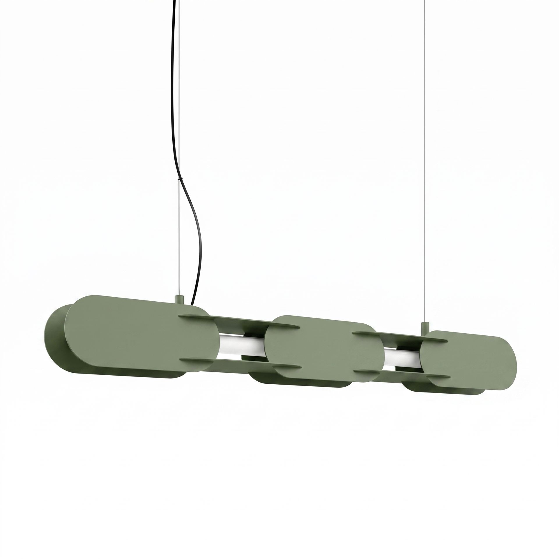 Thoro Lampa wisząca CHAIN 91 zielona oliwka LED 3000K TH.793