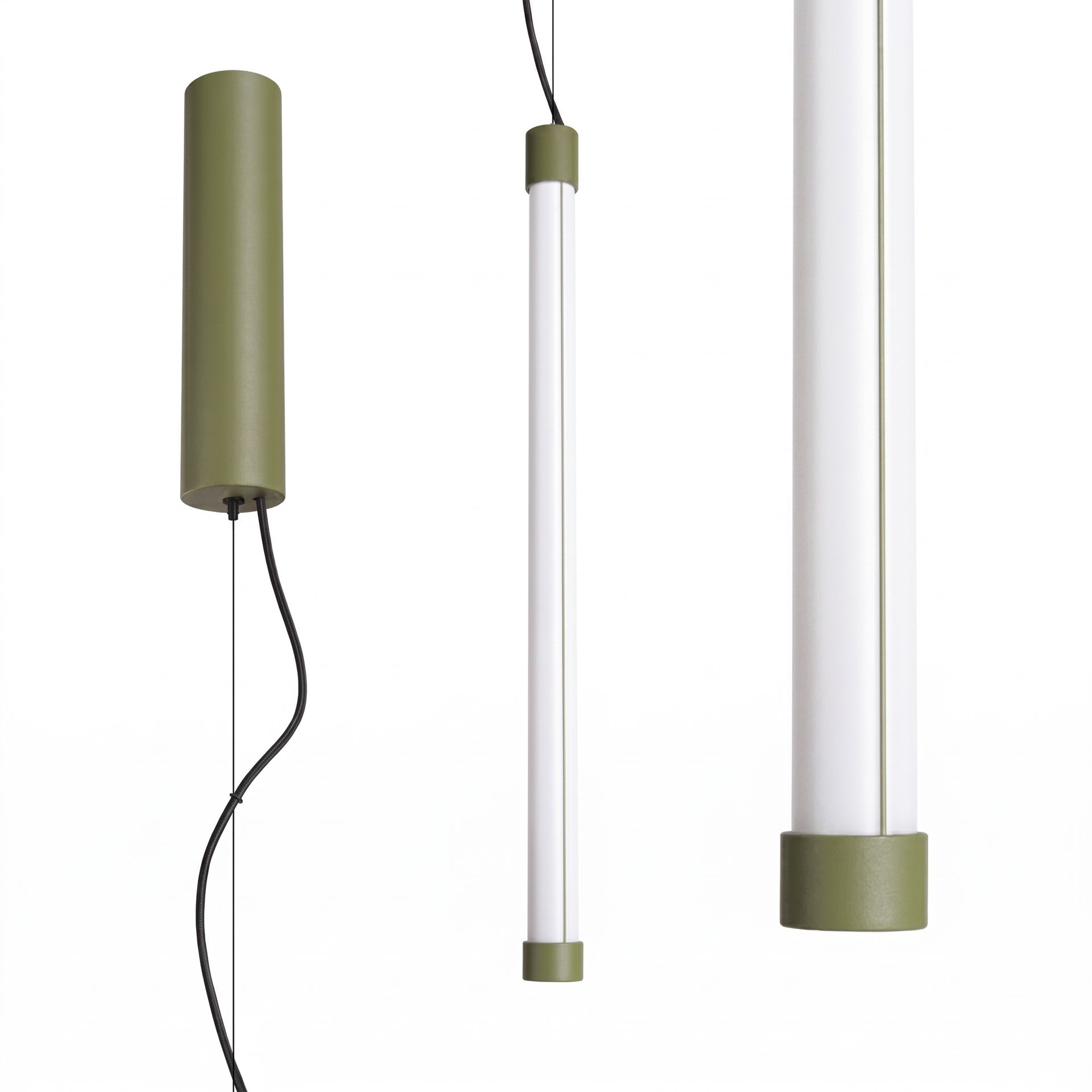 Thoro Lampa wisząca TRANG 50 zielona oliwka LED 3000K TH.838