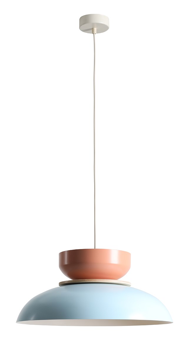 Aldex Lampa Wisząca ALDO LIGHT BABY BLUE + CORAL (47+ 23+ wood) 1 x max 15W LED (1152G29_11_J)