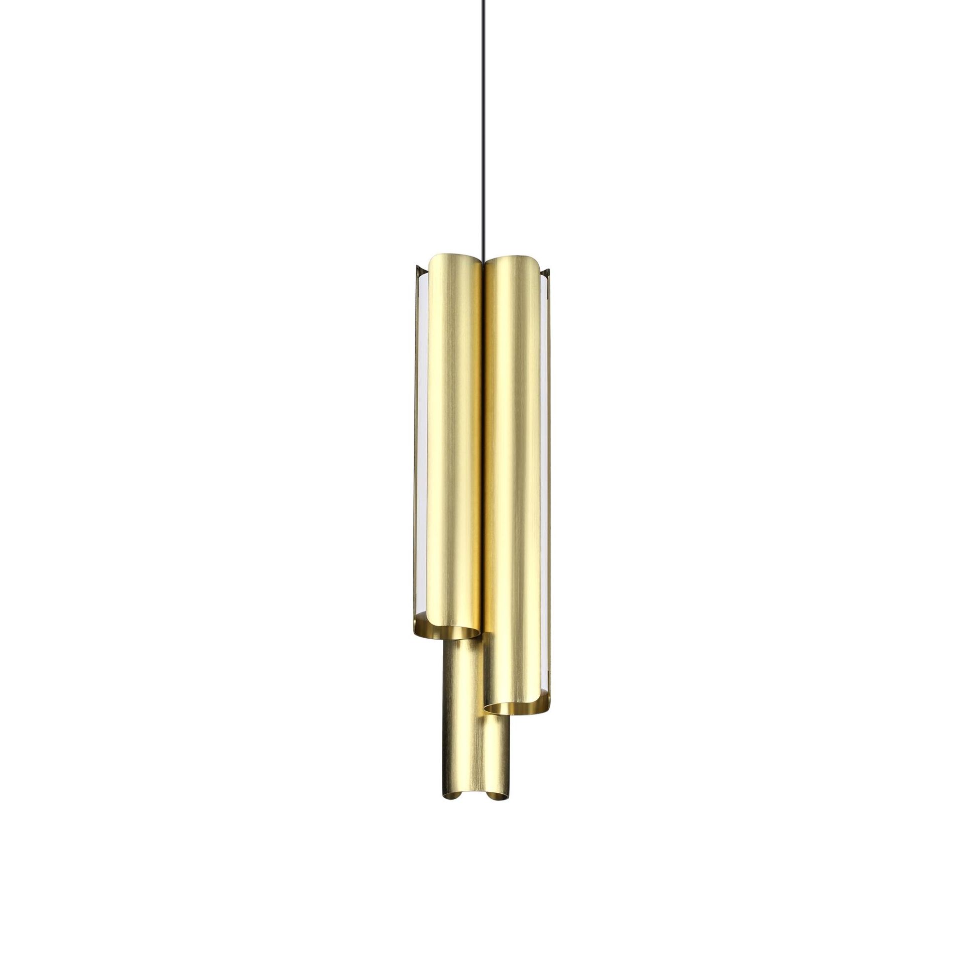 Ideal Lux Lampa Wisząca DORICA SP3 D90 OTTONE Mosiądz 366494