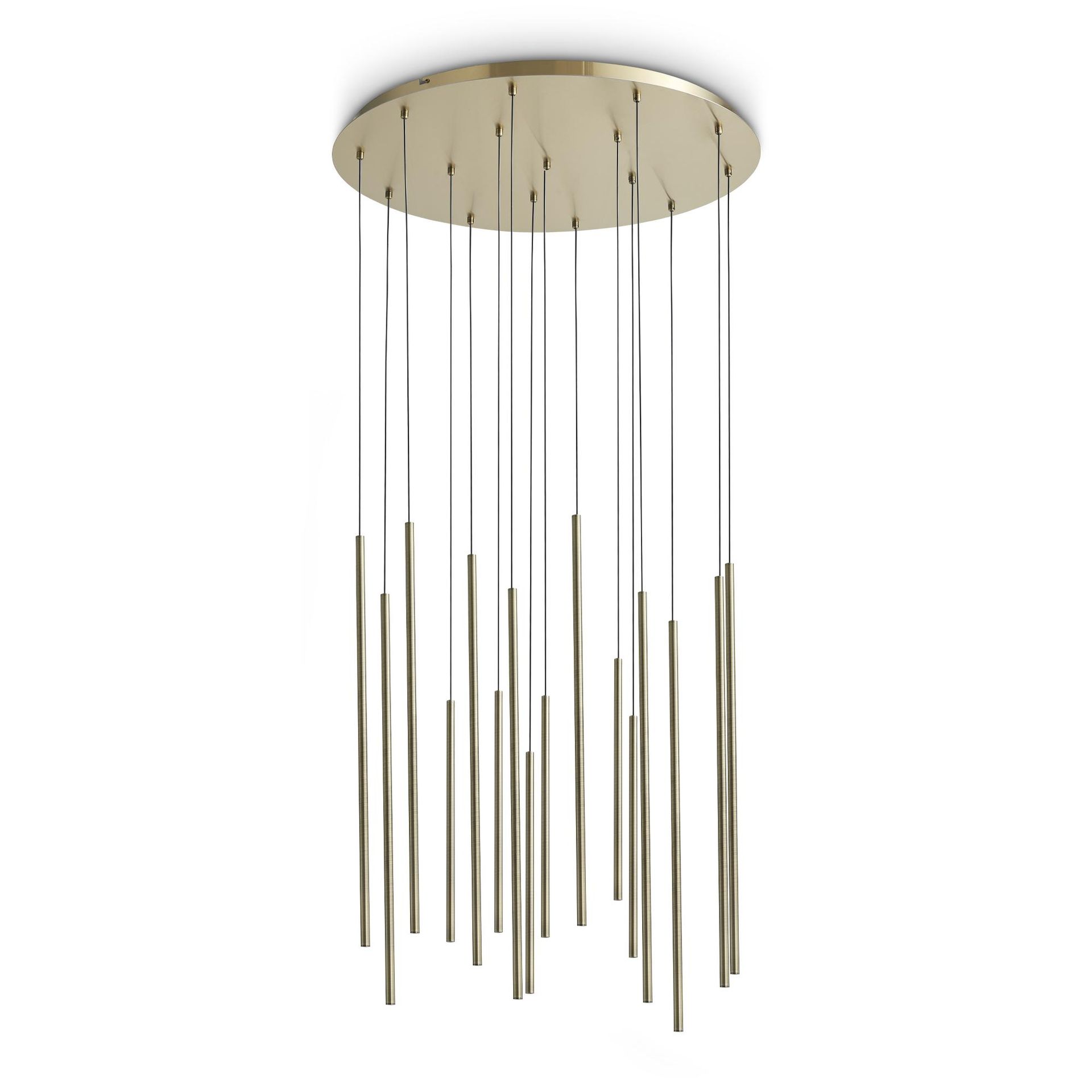Ideal Lux Lampa Wisząca LOOK LED SP16 ROUND DROP D16 ON-OFF OT 3000K Mosiądz 371153