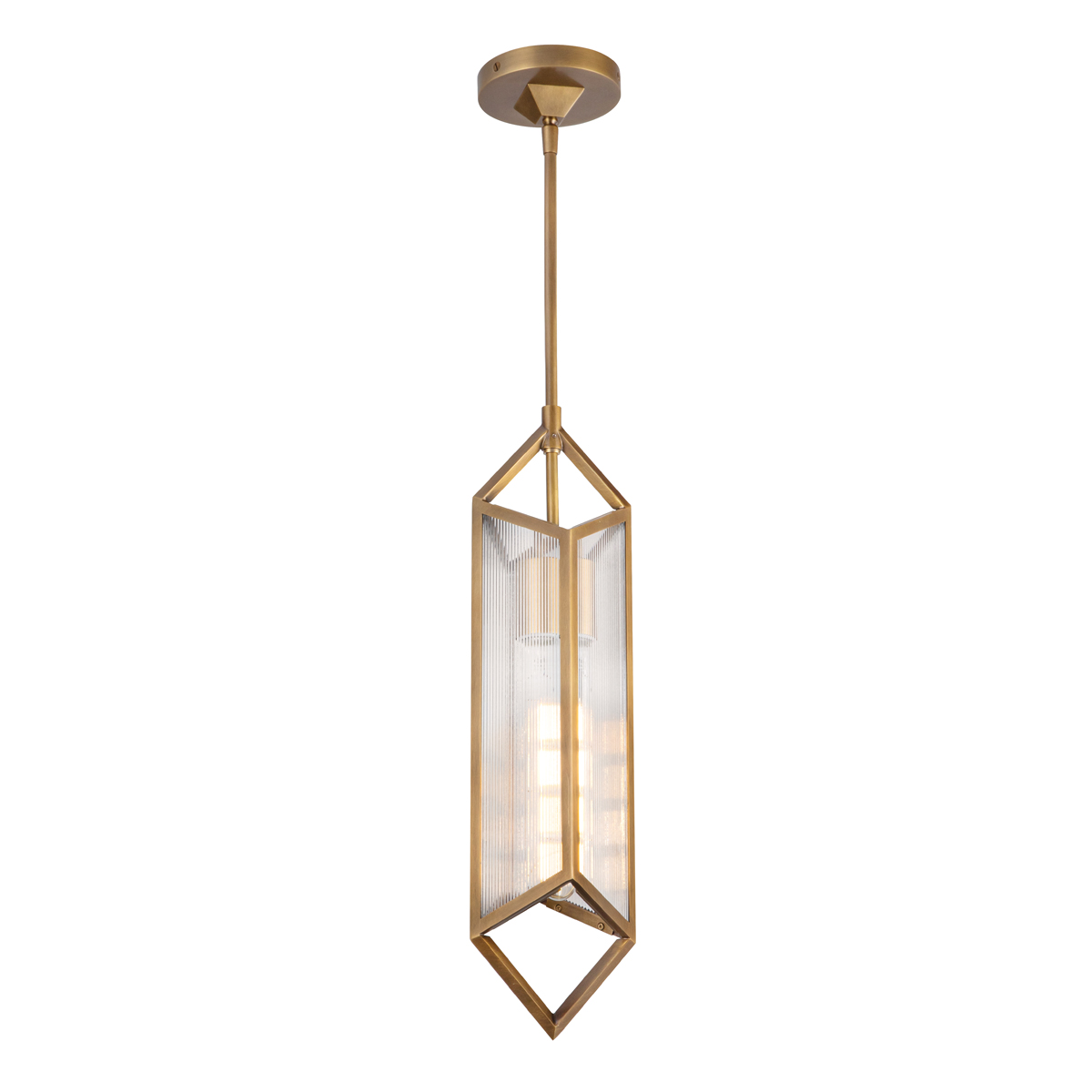 Quintiesse Lampa wisząca Cairo 1 źródło światła Vintage mosiądz Elstead Lighting QN-CAIRO-1P-VBS-CR