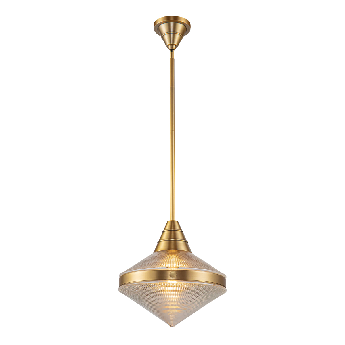 Quintiesse Lampa wisząca Willard 1 źródło światła Vintage mosiądz Elstead Lighting QN-WILLARD-P-VBS-PG