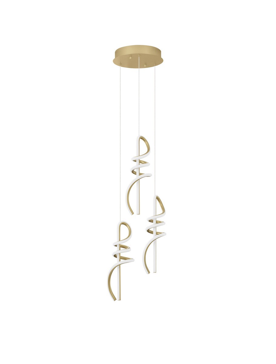 Luces Exclusivas ALMAZAN Lampa Wisząca LED 54W 2196lm 3000K metal/akryl złoty i odcienie złota LE45800