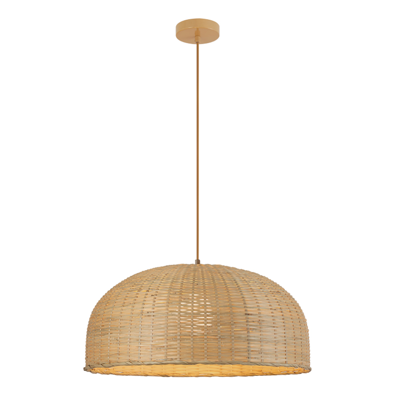 Zambelis Wisząca 1xE27 Max 40W Naturalny Rattan Brązowy Beżowy Metal 25442