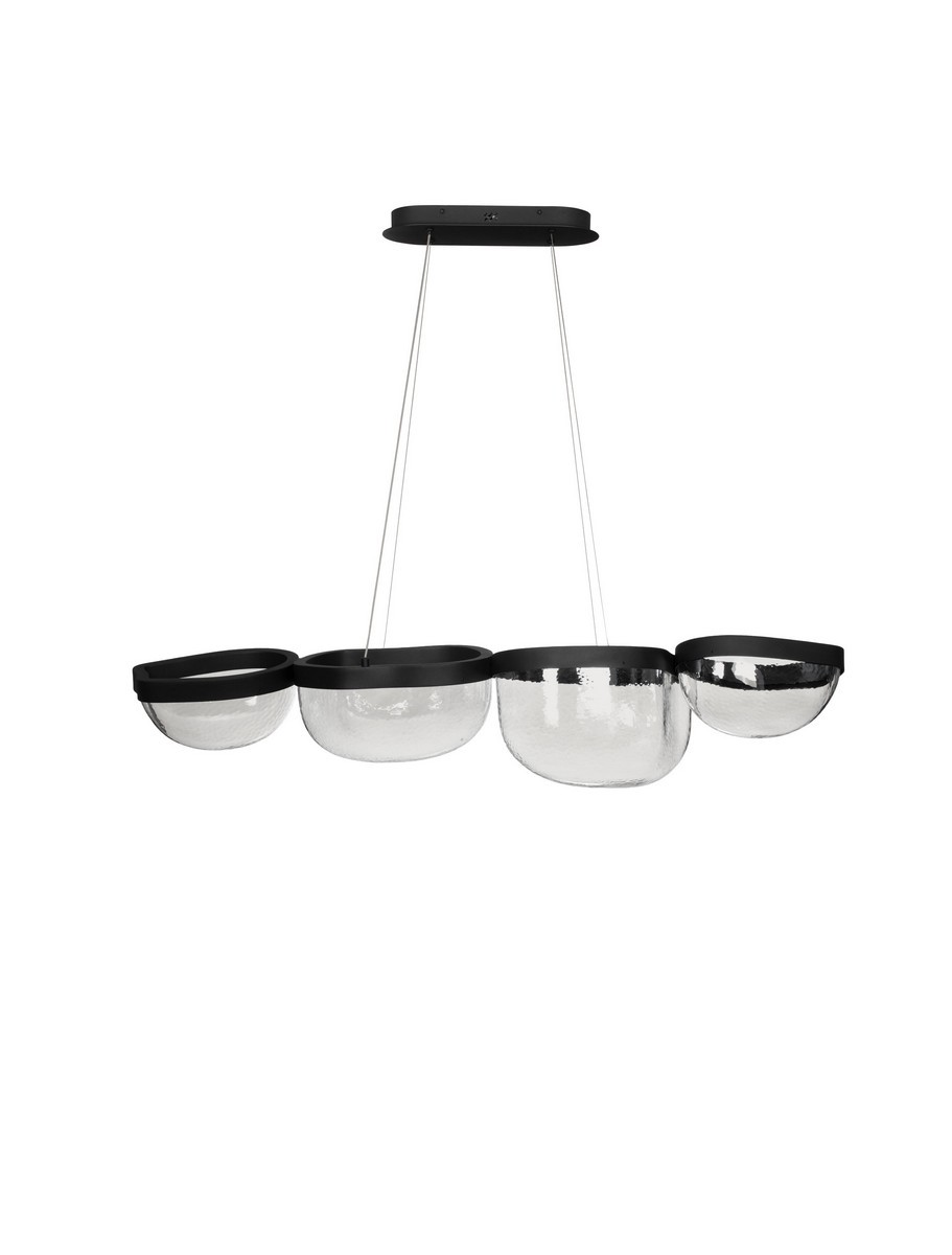 Luces Exclusivas TUNTE Lampa Wisząca LED 44W 1229lm 3500K stal/szkło czarny LE46205