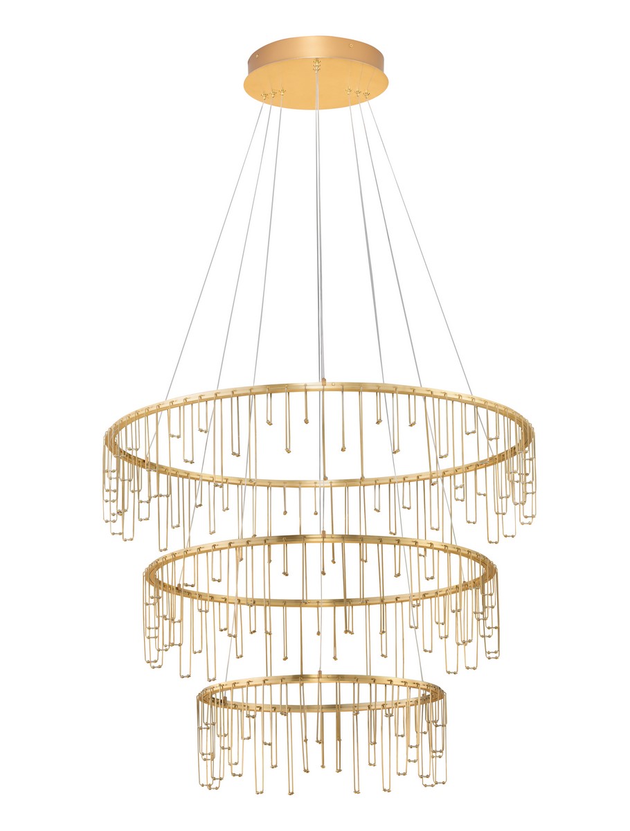 Luces Exclusivas HUARAZ Lampa Wisząca ø 80cm LED 72W 5866lm 3000K metal złoty i odcienie złota LE44454