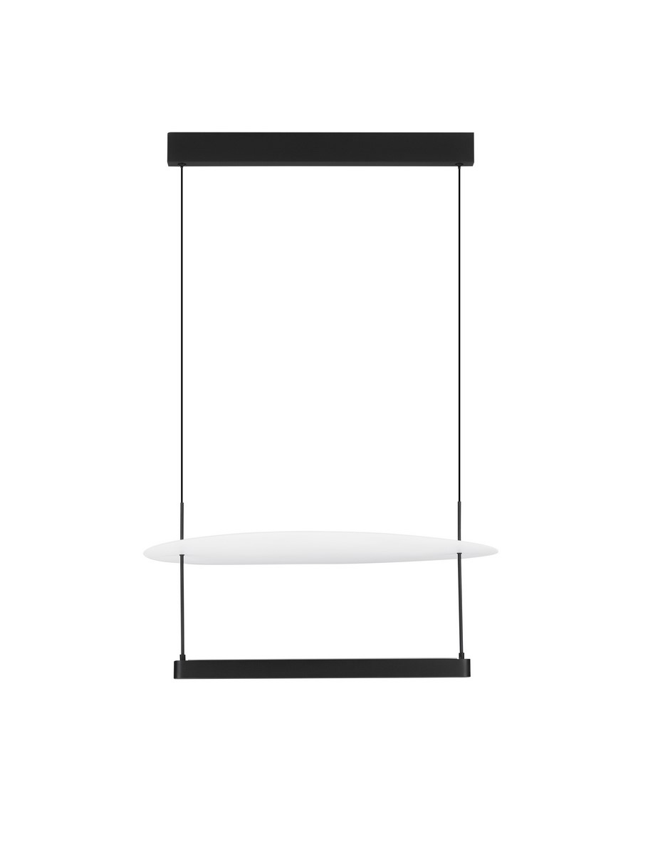 Luces Exclusivas TIRAQUE Lampa Wisząca LED 40W 2560lm 3000K aluminium czarny LE44629